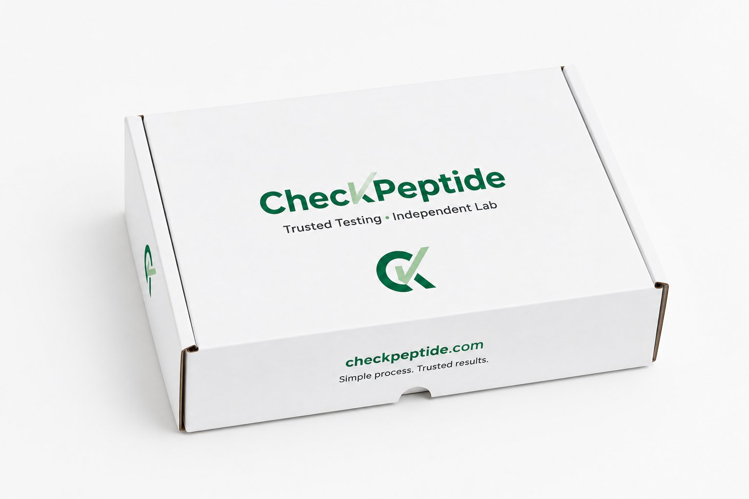 CheckPeptide testing kit — closed box